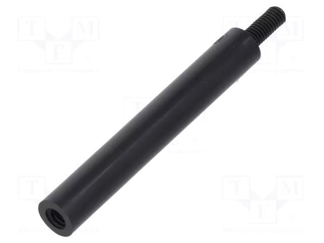 Screwed spacer sleeve; cylindrical; polyamide; M3; M3; 40mm; black DREMEC TFM-M3X40/DR285RD