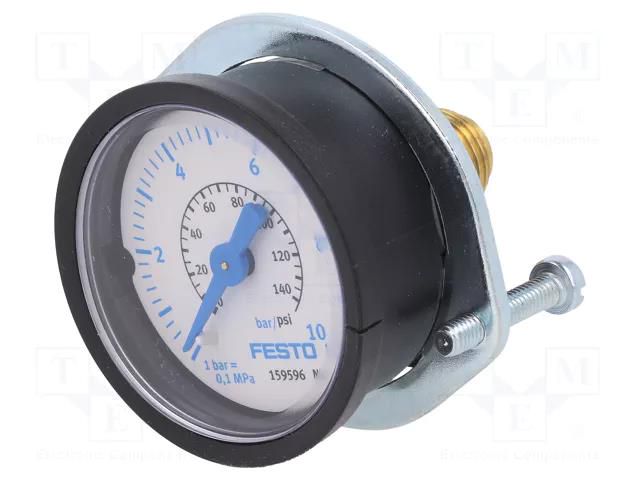 Manometer; 0÷10bar; outside; non-aggressive liquids,inert gases FESTO FMA-40-10-1/4-EN