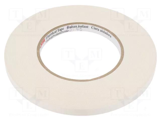 Tape: electrical insulating; W: 9mm; L: 55m; Thk: 0.177mm; white 3M 3M-27-9