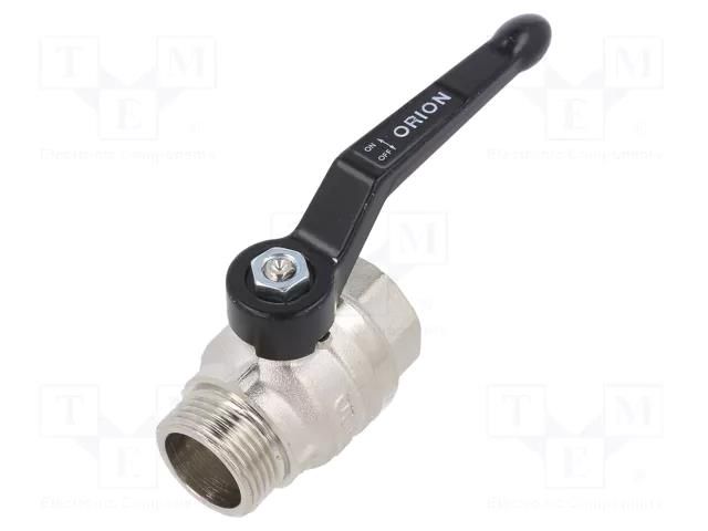 Ball valve; max.25bar; nickel plated brass; -15÷90°C PNEUMAT 335.05-EF