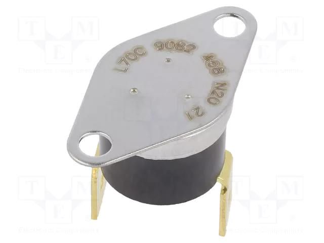 Sensor: thermostat; NC; 70°C; 10A; 240VAC; connectors 6,4mm; ±5°C HONEYWELL 2455RM-90820468