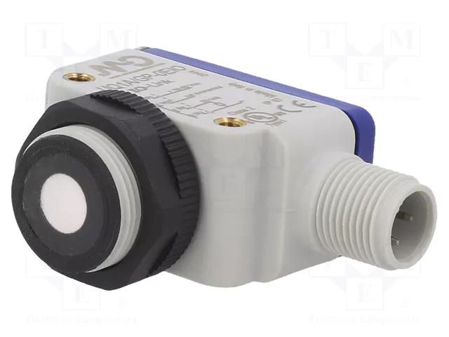 Sensor: ultrasonic; angular; Range: 40÷300mm; Usup: 10÷30VDC; PBT Micro Detectors UQ1A/GP-0EIO