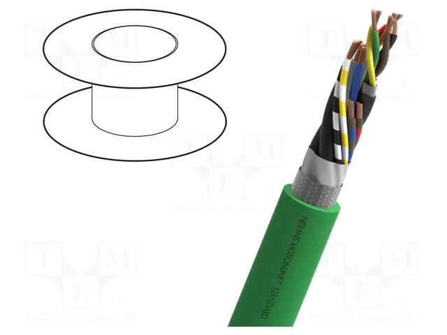 Wire: test lead cable; hybrid,MOTIONLINE® STANDARD; green; PVC NEXANS 13-MBS21Z12R-V1