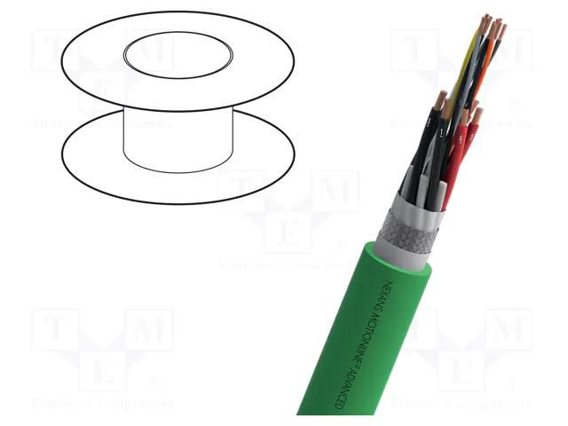 Wire: test lead cable; hybrid,MOTIONLINE® ADVANCED; green; PUR NEXANS 13-MYF21Z07P-V1