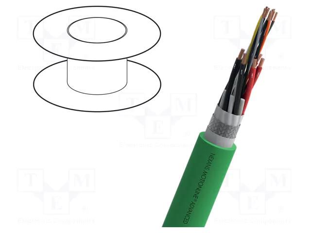 Wire: test lead cable; hybrid,MOTIONLINE® ADVANCED; green; PUR NEXANS 13-MYF21Z09P-V1