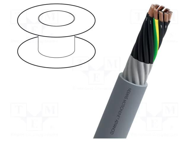 Wire; MOTIONLINE® ADVANCED; 25G0.5mm2; unshielded; 600V; Cu; grey NEXANS F105025T100