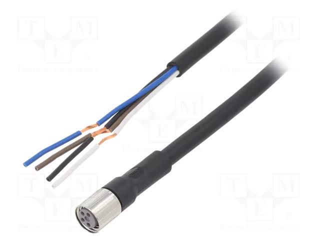 Cable: for sensors/automation; M8; PIN: 4; straight; Len: 10m; plug OMRON XS3FM8PVC4S10M