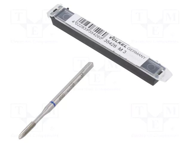 Tap; M3; 0.5; L: 56mm; Holder: machine; 2.7mm; ISO2/6H VÖLKEL VOLKEL-35426