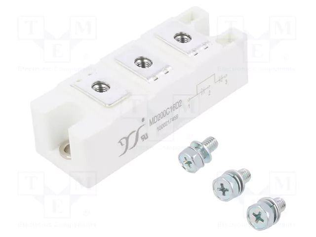 Module: diode; double series; 1.6kV; If: 200A; D2; Ufmax: 1.22V YANGJIE TECHNOLOGY MD200C16D2-YAN