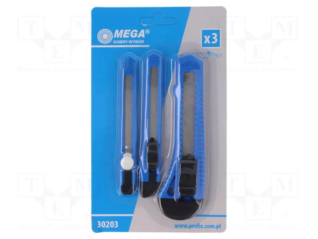 Knife; universal; locked blade,pulled out, breakable blade MEGA MGA-30203