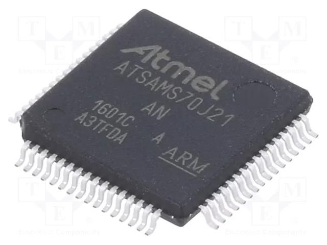 IC: ARM microcontroller; LQFP64; 1.62÷3.6VDC; Ext.inter: 44; Cmp: 1 MICROCHIP TECHNOLOGY ATSAMS70J21A-AN