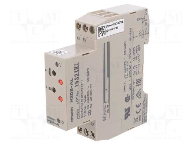 Timer; 0,1s÷120h; SPDT; 250VAC/5A; Usup: 24÷230VAC; 24÷48VDC OMRON H3DS-AL