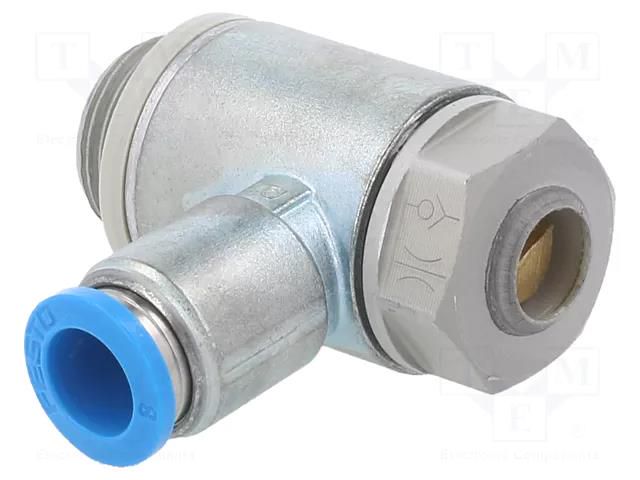 Throttle-check valve; 0.2÷10bar; zinc die-cast; NBR caoutchouc FESTO GRLA-3/8-QS-8-D