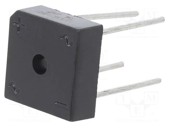 Bridge rectifier: single-phase; Urmax: 50V; If: 8A; Ifsm: 175A; THT DC COMPONENTS GBPC8005-DC
