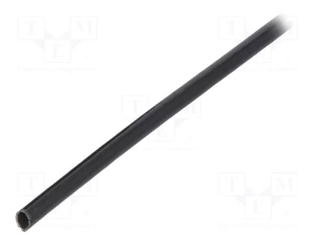 Insulating tube; fiberglass; black; -20÷155°C; Øint: 3mm SYNFLEX FGS-3-BK-100