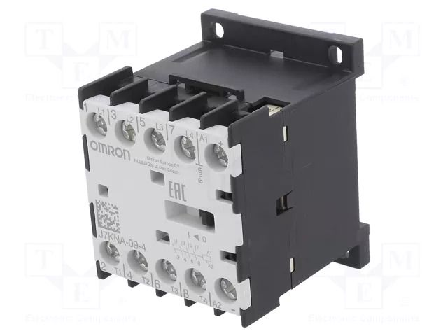 Contactor: 4-pole; 230VAC; 9A; for DIN rail mounting; J7KNA; 690V OMRON J7KNA-09-4-230
