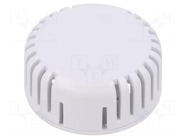 Enclosure: for alarms; Z: 20.3mm; ABS; white; 1551V; vented; Ø: 45mm HAMMOND HM-1551V11WH