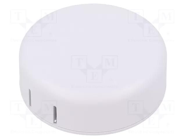 Enclosure: for alarms; Z: 20.3mm; ABS; white; 1551SNAP; Ø: 60mm; IP30 HAMMOND HM-1551SNAP12WH