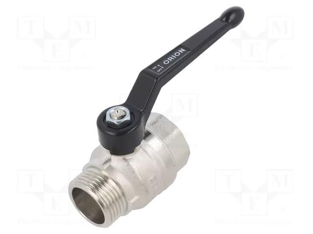 Ball valve; max.25bar; nickel plated brass; -15÷90°C PNEUMAT 335.06-EF