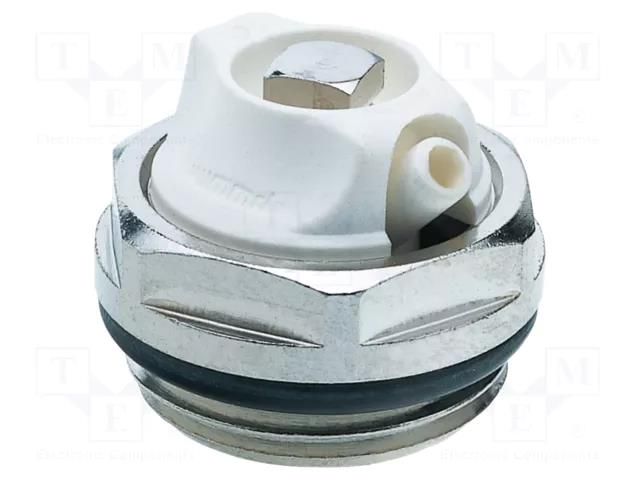 Breather cap; nickel plated brass,polyamide; Ext.thread: G 1/2" HUMMEL HUMMEL-2537120001