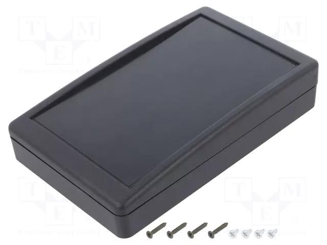 Enclosure: desktop; X: 90mm; Y: 144mm; Z: 30mm; ABS; black SUPERTRONIC PP081N