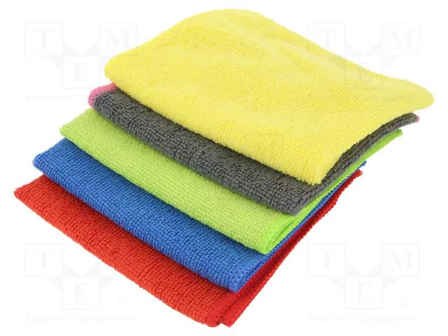 Cleaning cloth: cloth; microfiber; 5pcs; 300x300mm; cleaning; dry AG TERMOPASTY WIPE-MICROF30X30/5