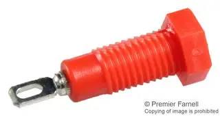 BANANA JACK, 15A, STUD, RED 1458-102