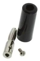 BANANA PLUG, 15A, STUD, BLACK 204-103