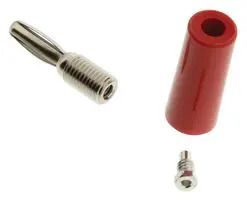 BANANA PLUG, 15A, STUD, RED 211-102