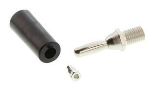 BANANA PLUG, 15A, STUD, BLACK 212-103