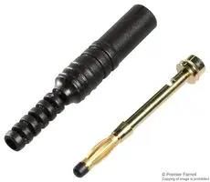 BANANA PLUG, STUD, BLACK 289-103