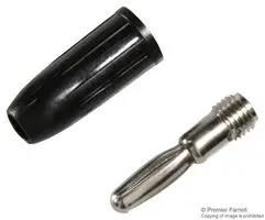 BANANA PLUG, 15A, STUD, BLACK 455-103