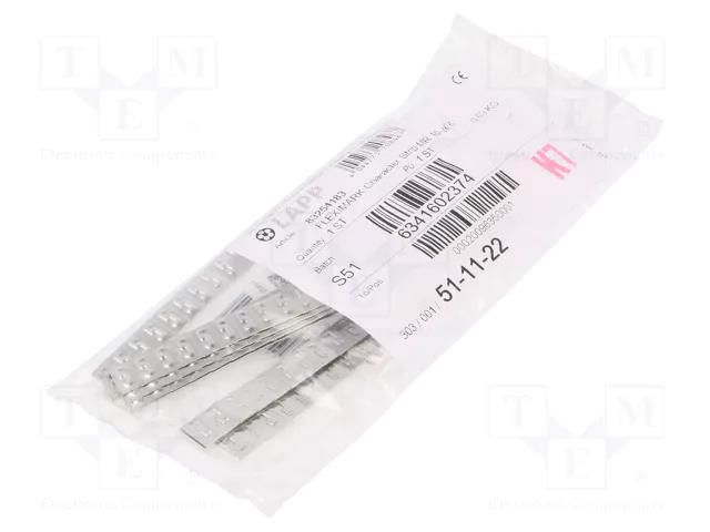 Markers; Marking: 5; stainless steel; -80÷500°C; slide; 200pcs. LAPP LP-83254183