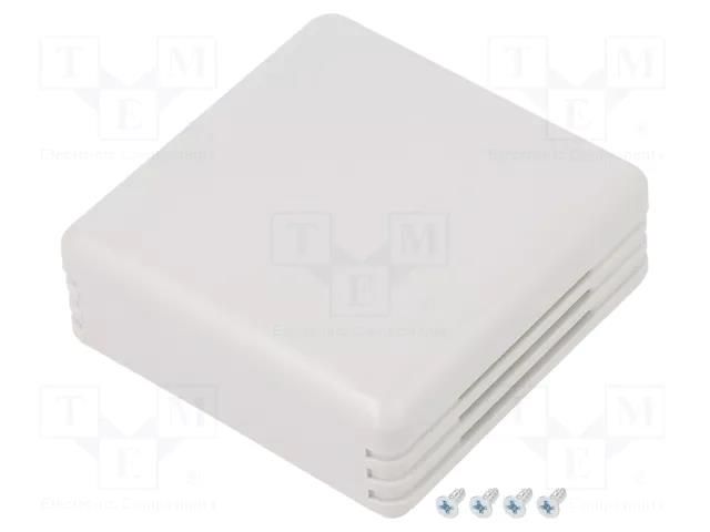 Enclosure: for alarms; X: 71mm; Y: 71mm; Z: 27mm; ABS; grey SUPERTRONIC PP116G