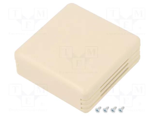 Enclosure: for alarms; X: 71mm; Y: 71mm; Z: 27mm; ABS; ivory SUPERTRONIC PP116M