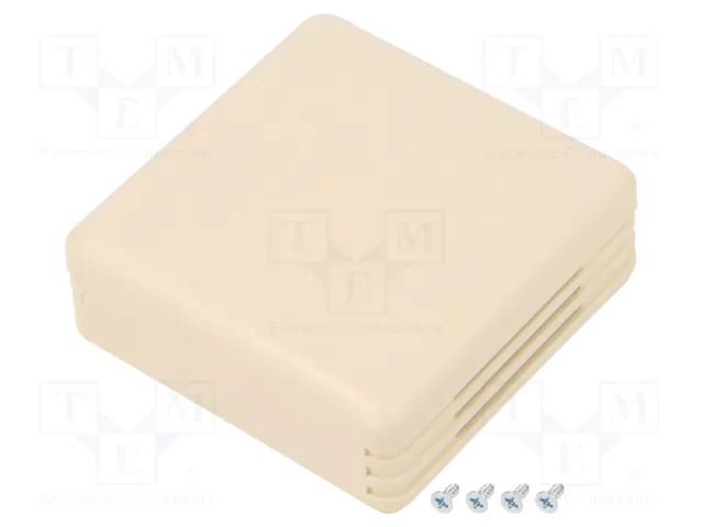 Enclosure: for alarms; X: 71mm; Y: 71mm; Z: 27mm; ABS; ivory; SENSES SUPERTRONIC PP116M