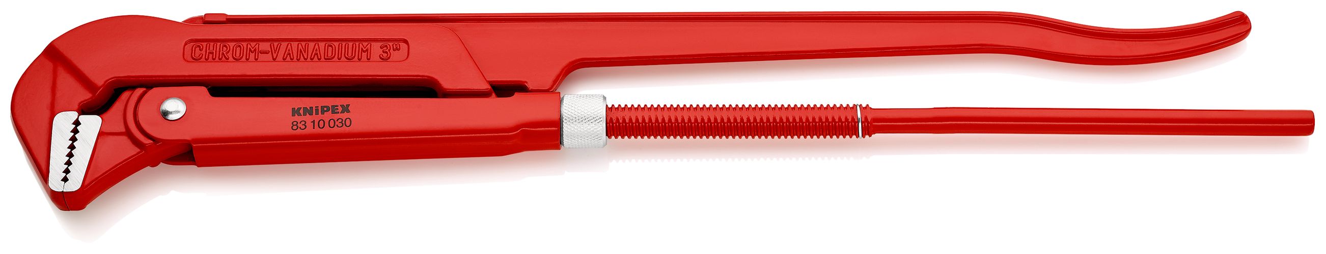 KNIPEX 83 10 030 Pipe Wrench 90° red powder-coated 650 mm 83 10 030 4003773022329