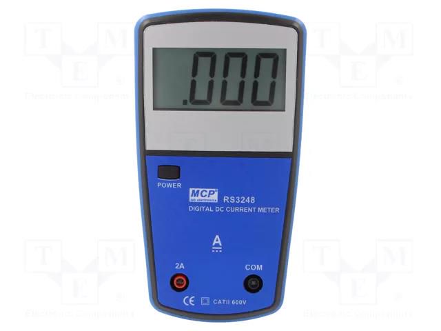 Ammeter; LCD; 3,5 digit; I DC: 1÷1999mA; 94x150x35mm; 0.5% MCP RS3248