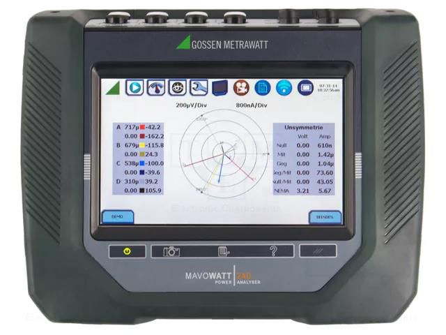 Meter: power quality analyser; LCD 7"; Network: three-phase; 4GB GOSSEN METRAWATT GM-M820C