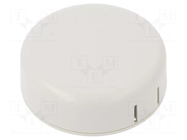 Enclosure: for alarms; Z: 20.3mm; ABS; grey; 1551SNAP; Ø: 60mm; IP30 HAMMOND HM-1551SNAP12GY