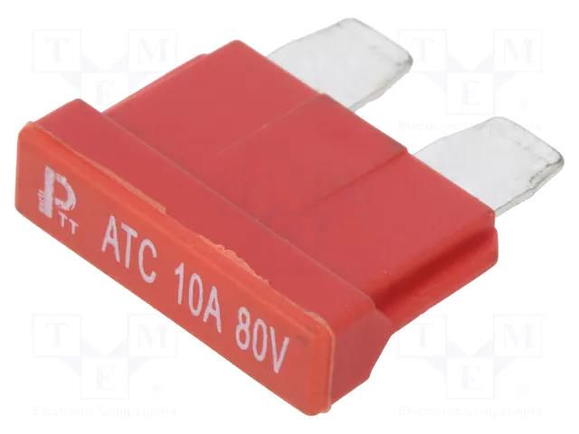 Fuse: fuse; 10A; 80VDC; automotive; 19mm; copper; tinned ESKA 340027-80V