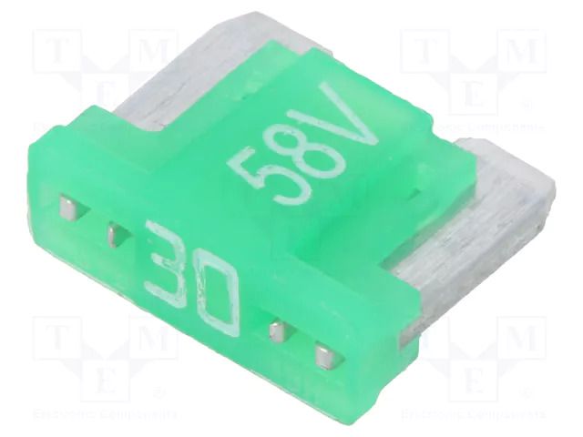Fuse: fuse; 30A; 58VDC; automotive; 11mm; MINI; tin alloy ESKA 341733-58V