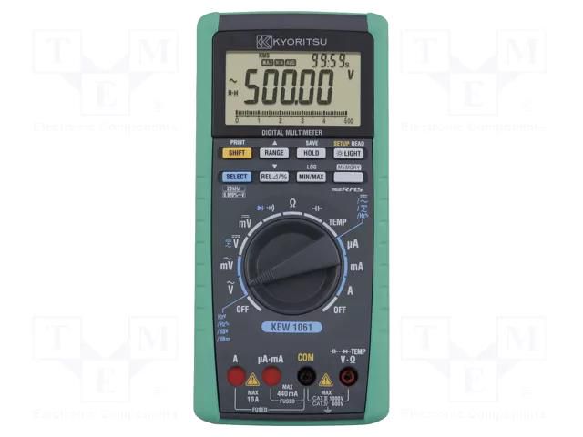 Digital multimeter; USB; LCD; (50000); C accuracy: ±(1%+5digit) KYORITSU KEW1061