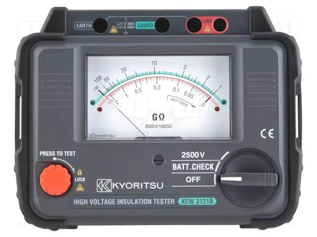 Meter: insulation resistance; analogue; 2.5kV; 2÷100GΩ KYORITSU KEW3121B