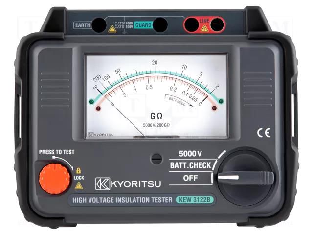 Meter: insulation resistance; analogue; 5kV; 5÷200GΩ KYORITSU KEW3122B