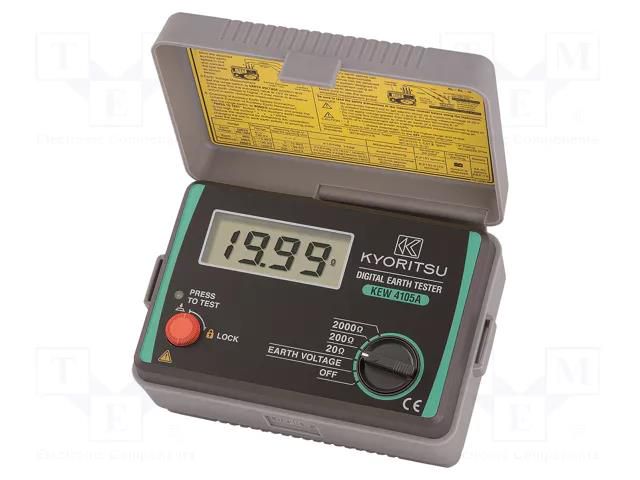 Meter: grounding resistance; LCD; 3,5 digit (1999); ±(1%+4digit) KYORITSU KEW4105A-1