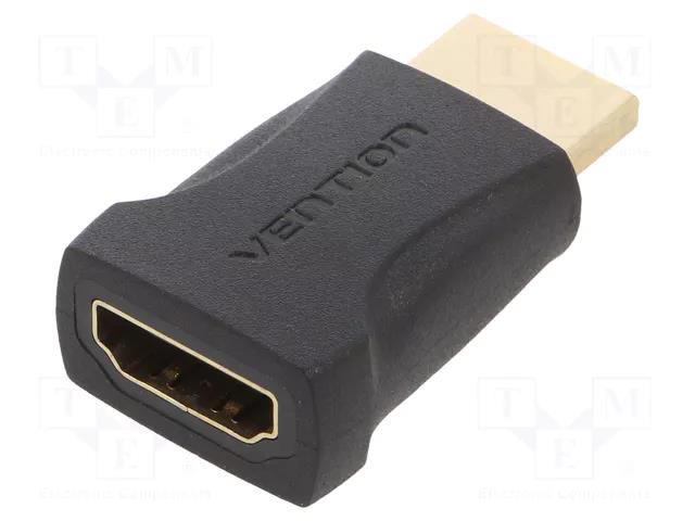 Adapter; HDMI socket,HDMI plug; black VENTION AIMB0