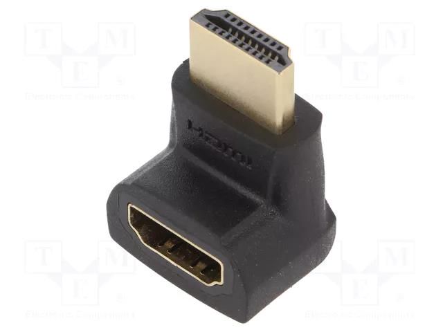 Adapter; HDMI socket,HDMI plug 270° up/down; black VENTION AINB0