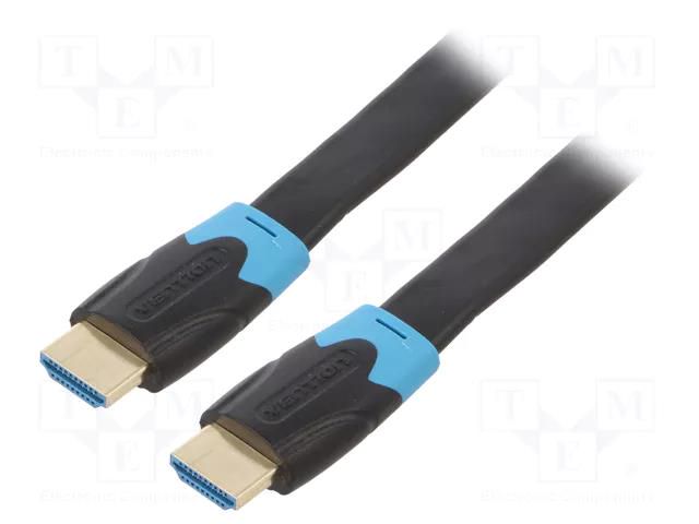 Cable; HDMI plug,both sides; PVC; 1m; black; HDMI 2.0; 30AWG VENTION AAKBF