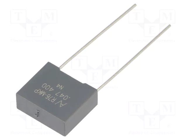Capacitor: polypropylene; 0.047uF; Uoper: 400VDC; 250VAC; 4.624A KEMET R76MF24705050J